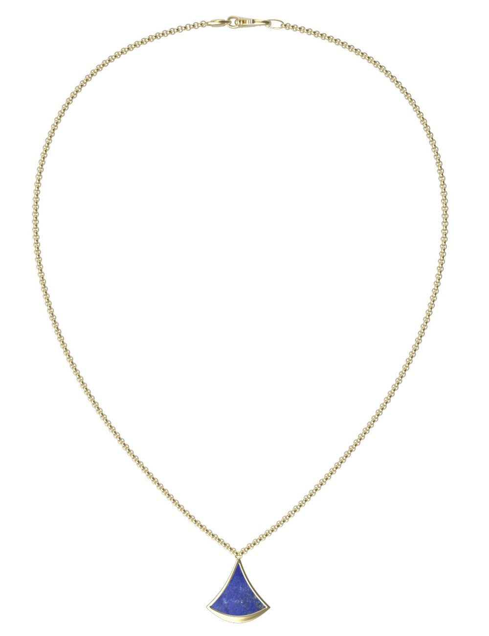 Колье из лимонного золота c лазуритом