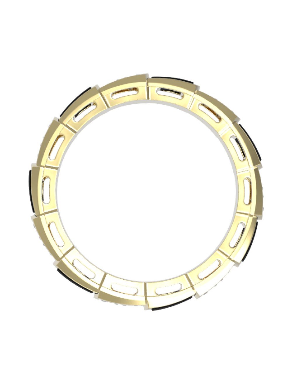 Кольцо из лимонного золота c бриллиантами и ониксом