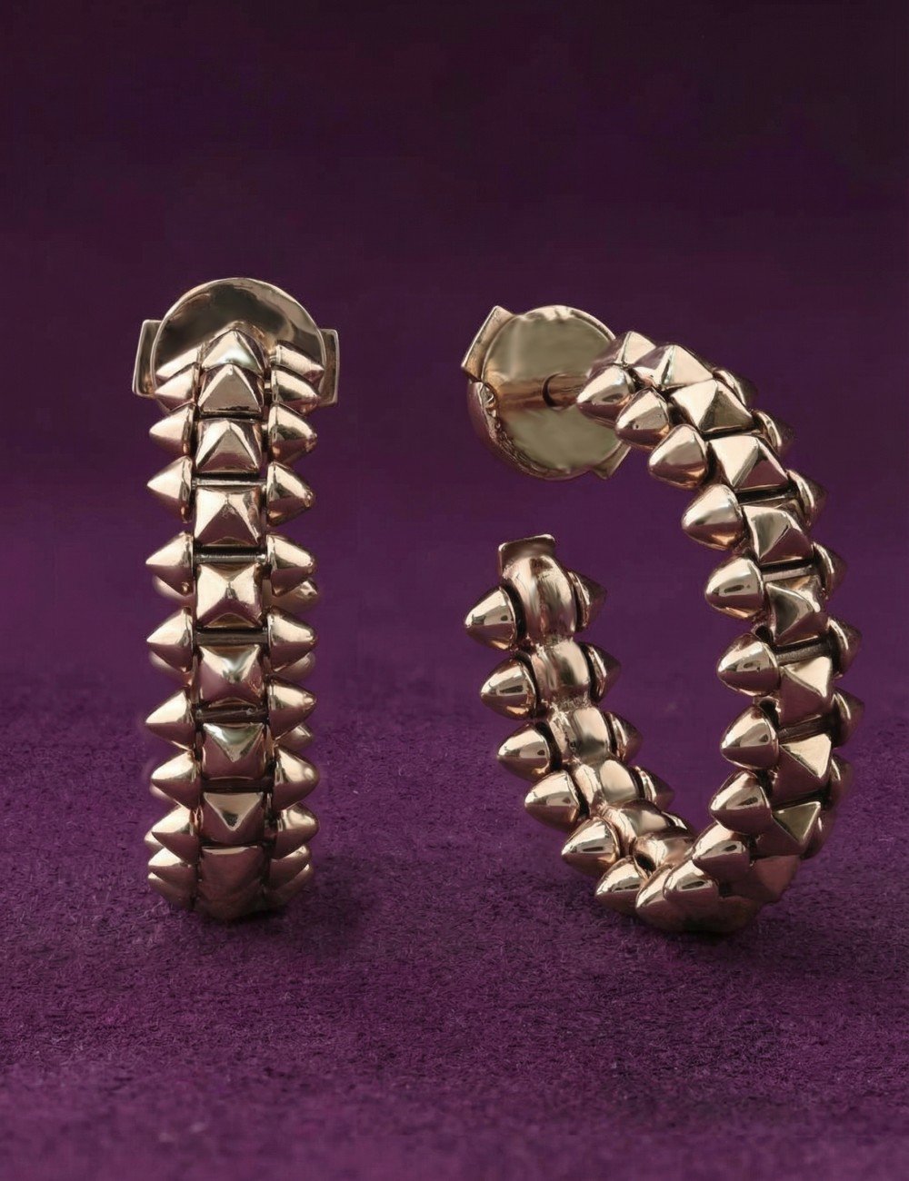 Серьги из розового золота