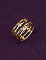 Кольцо из лимонного золота c бриллиантами