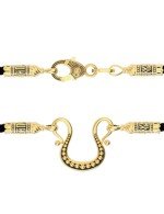 Шнурок шёлковый из лимонного золота c шёлковым шнурком