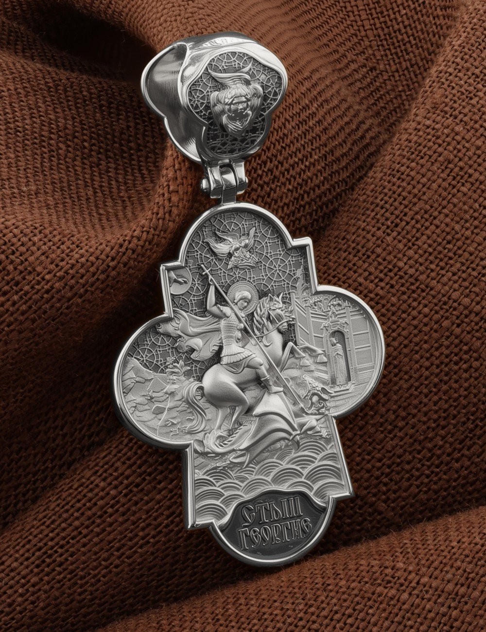 Крест из белого золота