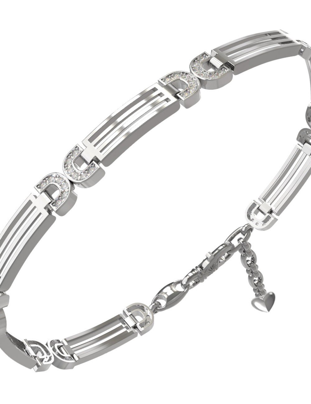 Браслет из белого золота c бриллиантами