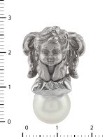 Подвеска из белого золота c жемчугом