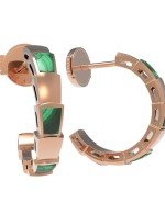 Серьги из золота c малахитом