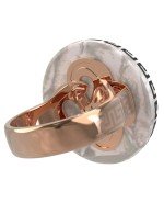 Кольцо из золота c эмалью и перламутром