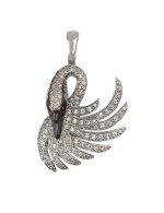 Подвеска из белого золота c фианитом