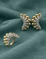 Серьги из лимонного золота c бриллиантами