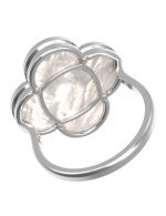 Кольцо из белого золота c перламутром