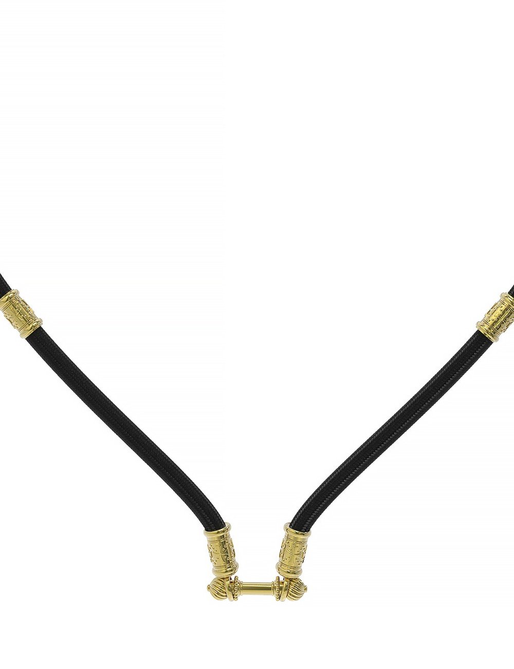 Шнурок шёлковый из лимонного золота c шёлковым шнурком