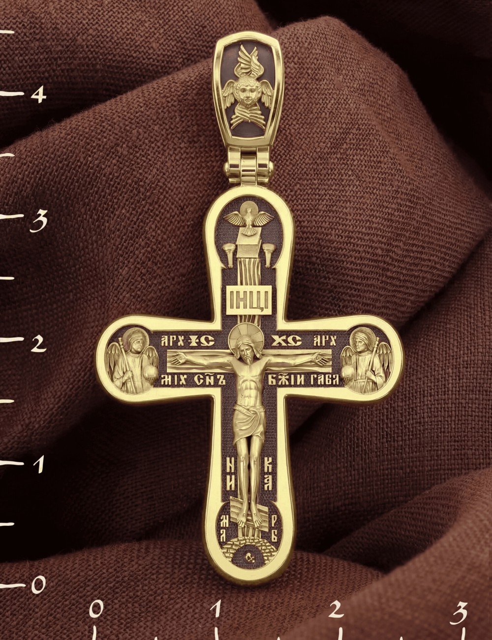 Крест из лимонного золота