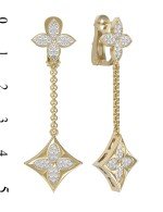 Серьги из лимонного золота c бриллиантами