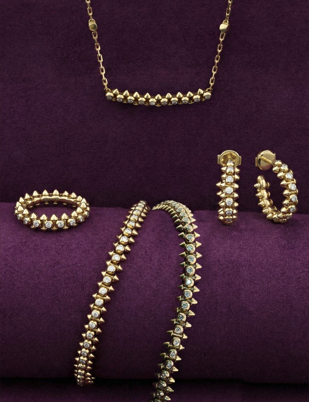 Браслет из лимонного золота c бриллиантами