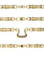 Цепь из лимонного золота c эмалью