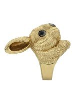 Кольцо из лимонного золота c эмалью