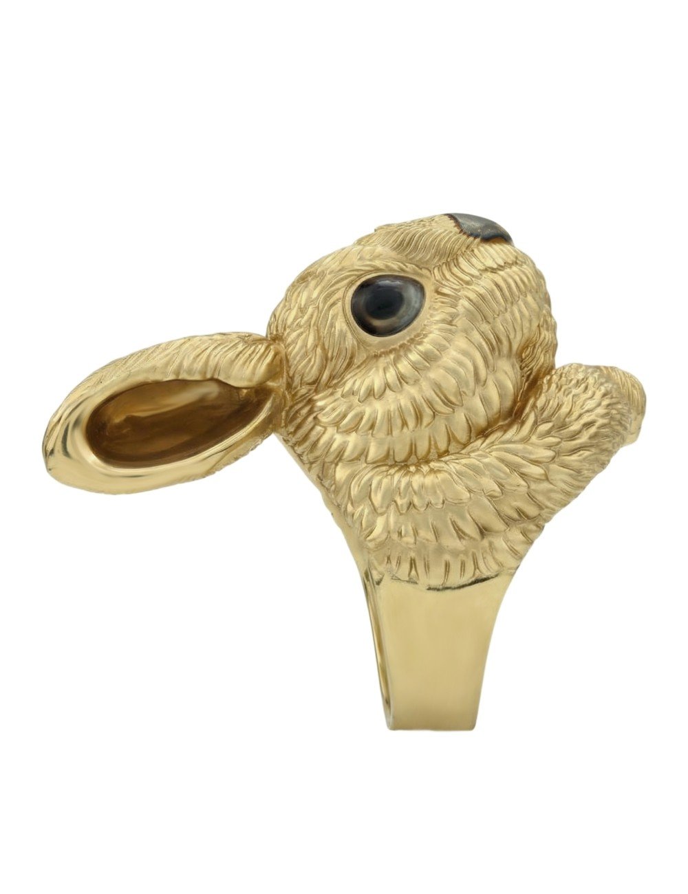 Кольцо из лимонного золота c эмалью