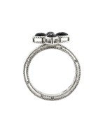 Кольцо из белого золота c бриллиантами и ониксом