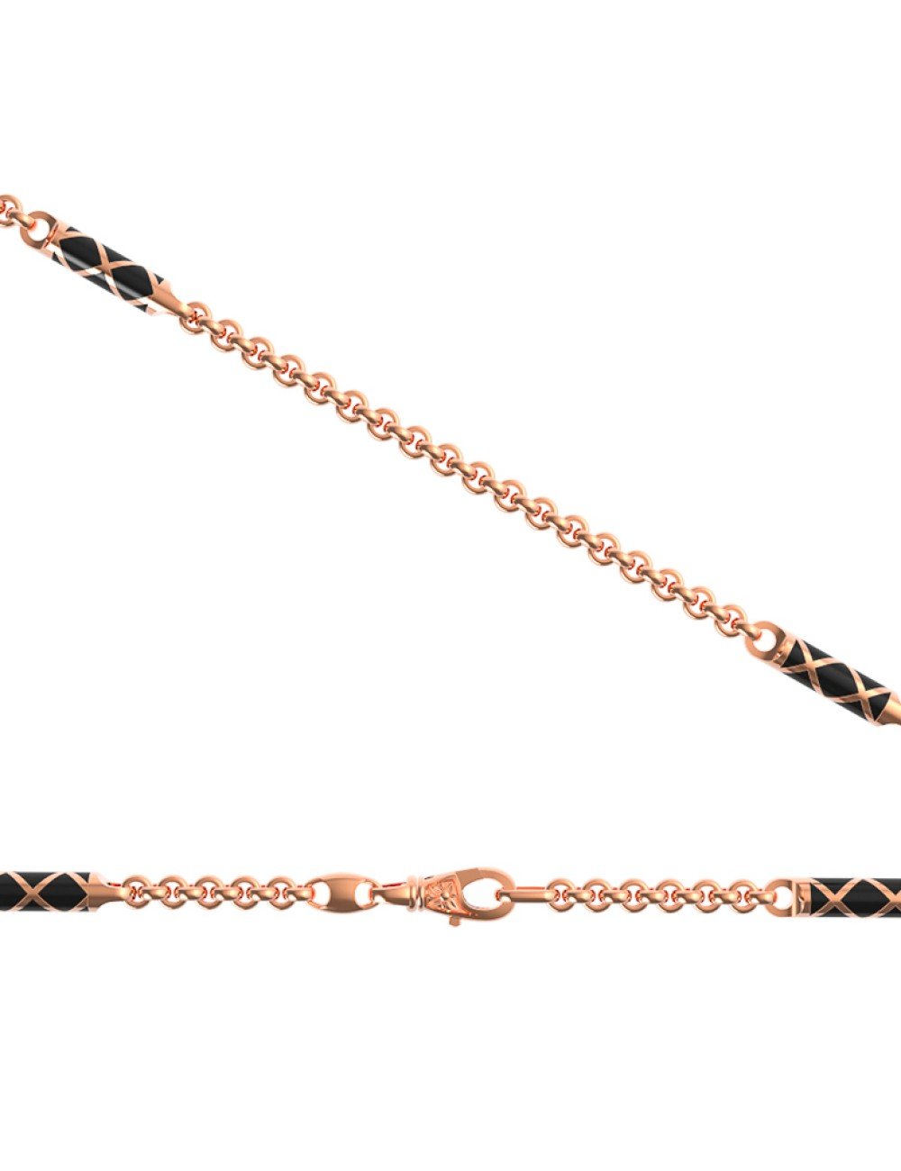 Цепь из золота c эмалью