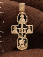 Крест из золота c ониксом