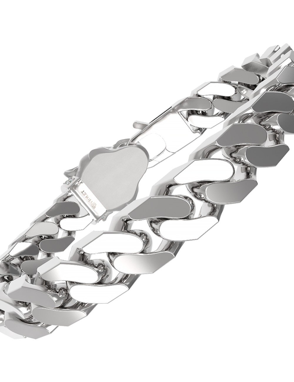 Браслет из белого золота c бриллиантами и изумрудом