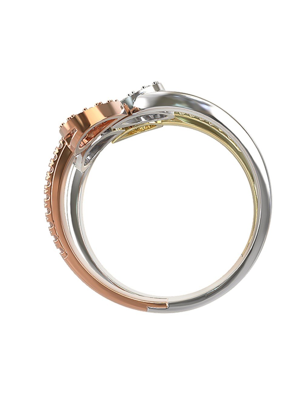 Кольцо из белого золота c бриллиантами