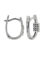 Серьги из белого золота c бриллиантами