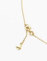 Колье из лимонного золота c бирюзой