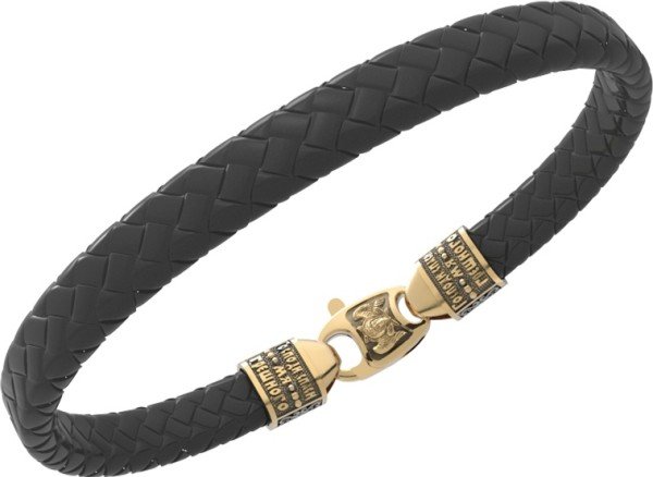 Браслет из лимонного золота c шнурком