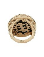 Кольцо из золота c эмалью и ониксом