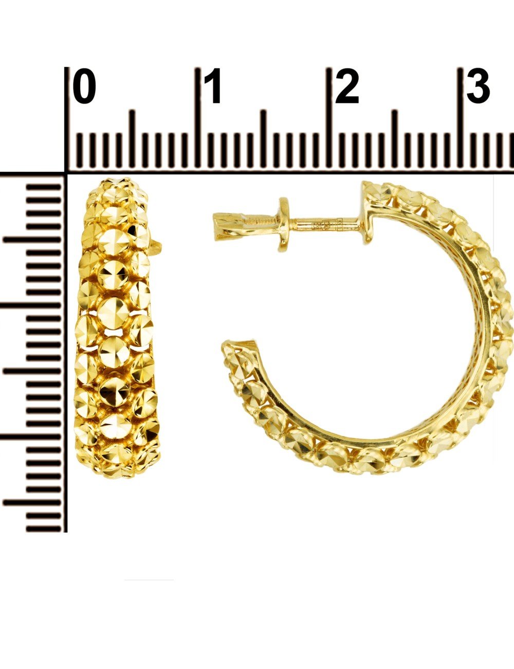 Серьги из лимонного золота