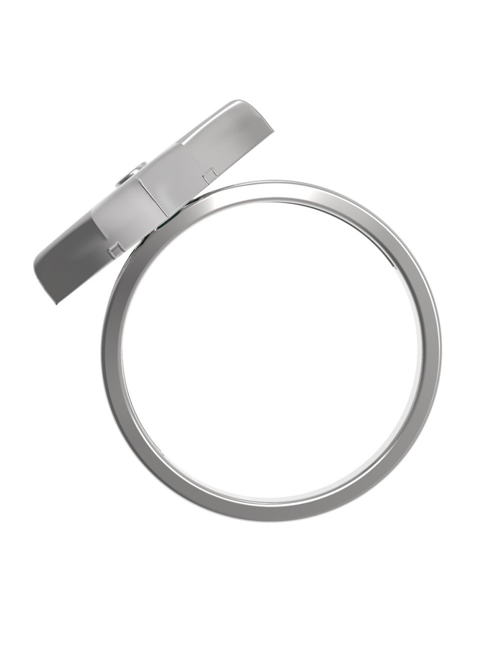 Кольцо из белого золота c бриллиантами и бирюзой