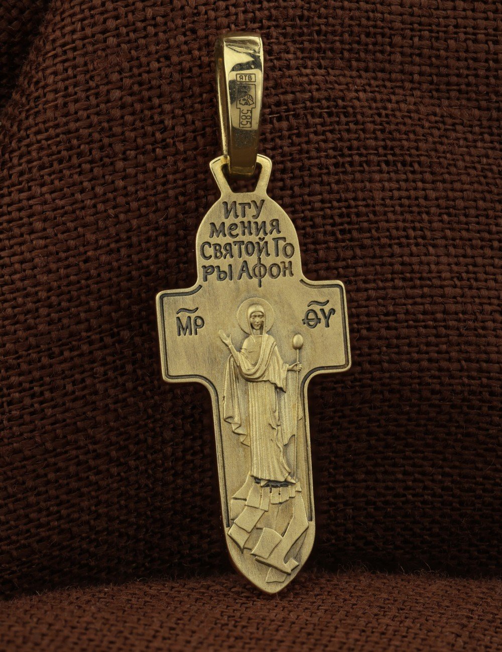 Крест из лимонного золота