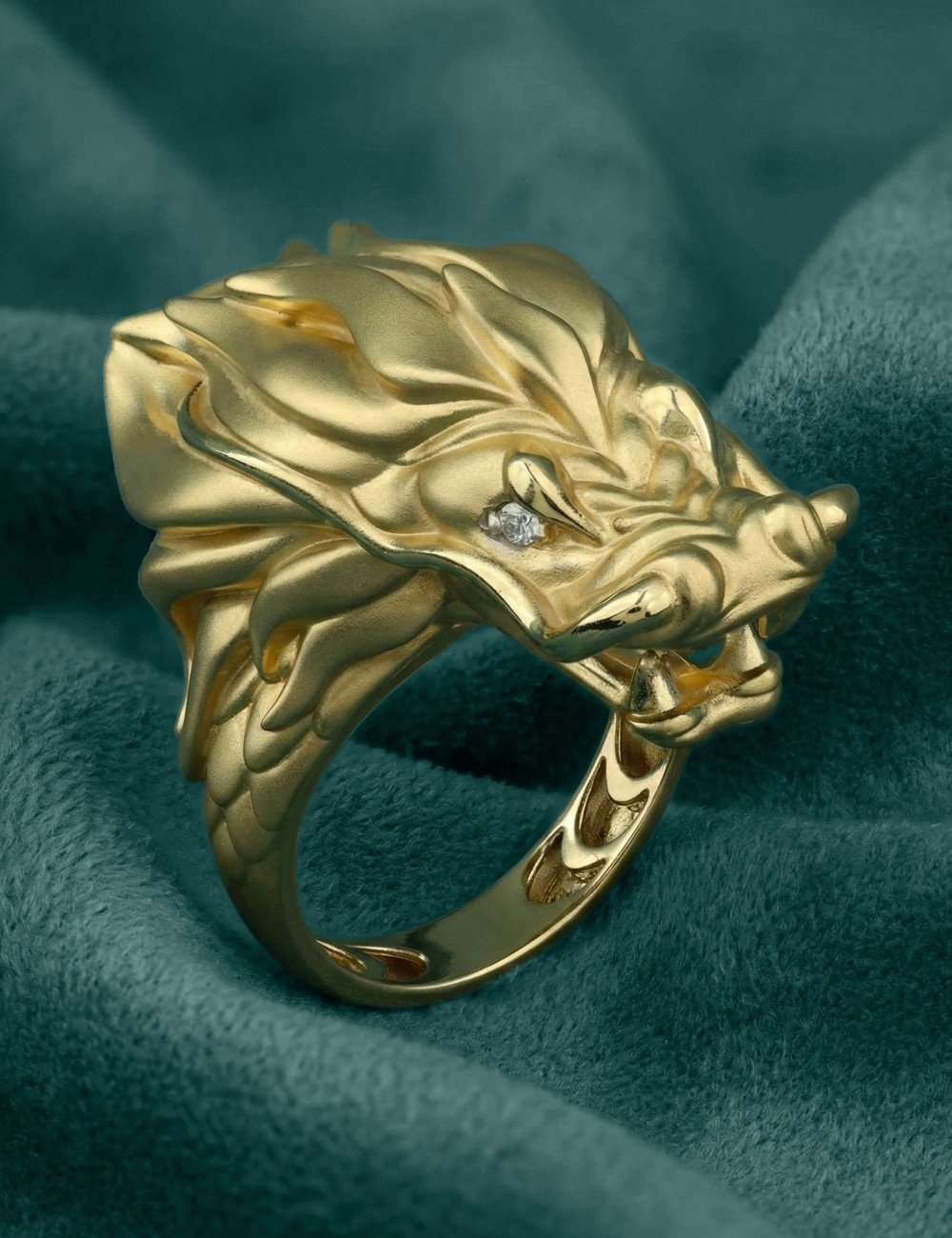 Кольцо из лимонного золота c бриллиантами