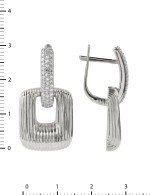 Серьги из белого золота c бриллиантами