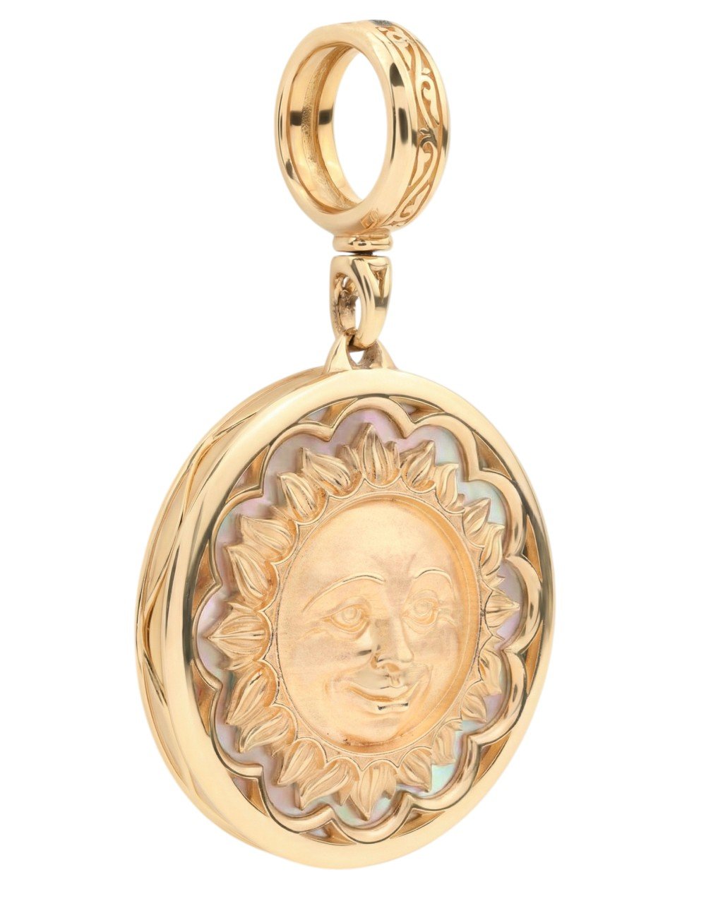 Подвеска из золота c перламутром