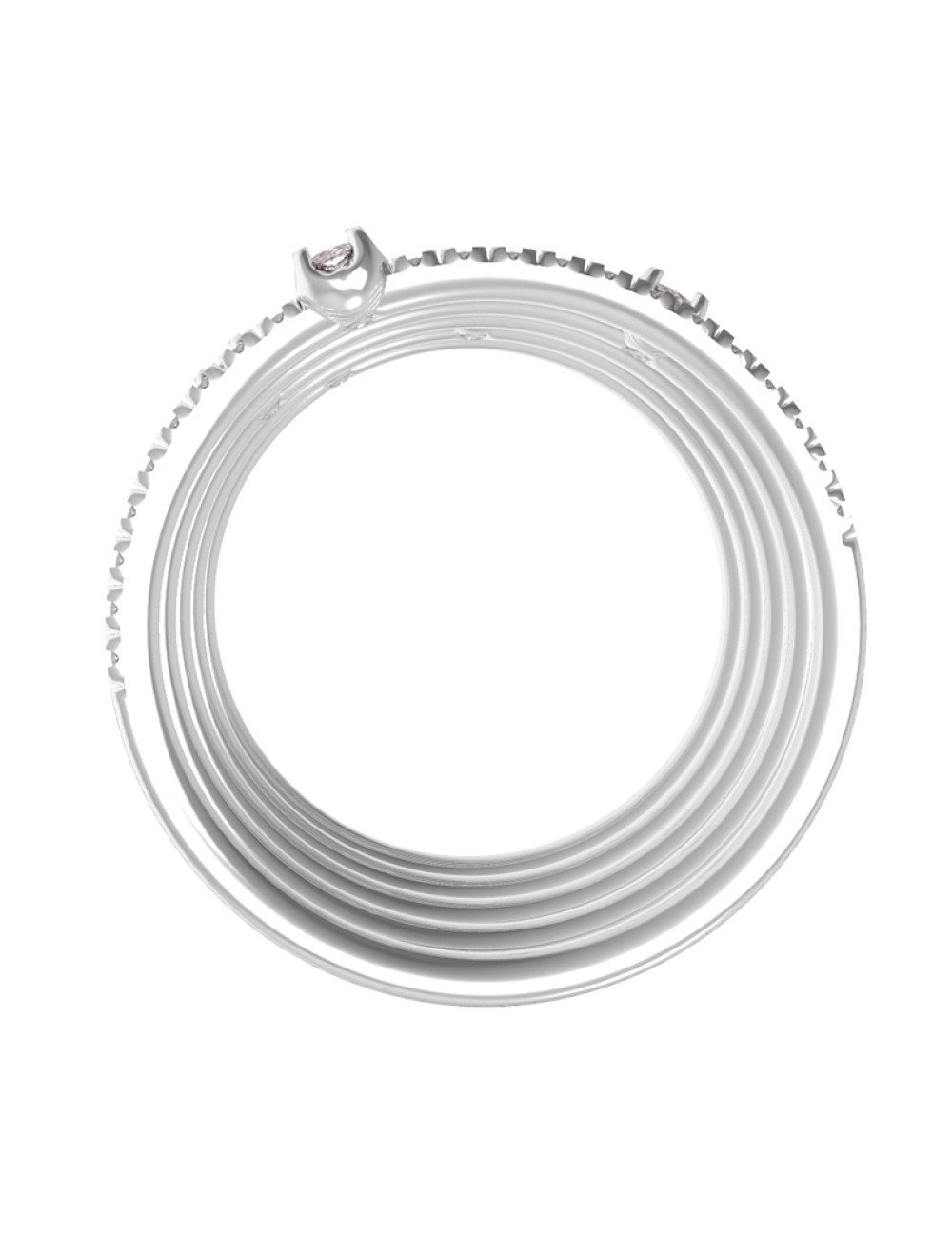 Кольцо из белого золота c бриллиантами