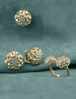 Серьги из лимонного золота c бриллиантами