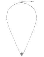 Колье из белого золота c бриллиантами и изумрудом