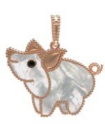 Подвеска из золота c эмалью и перламутром