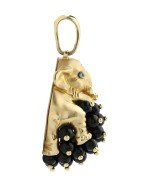 Подвеска из лимонного золота c эмалью и ониксом