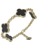 Браслет из лимонного золота c ониксом