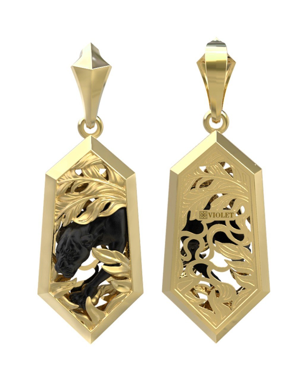 Подвеска из лимонного золота