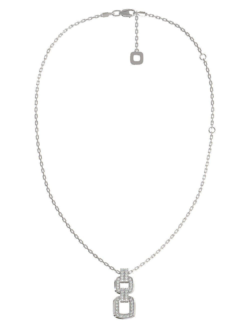 Колье из белого золота c бриллиантами