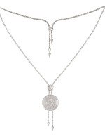 Колье из белого золота c эмалью