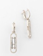 Серьги из белого золота c бриллиантами