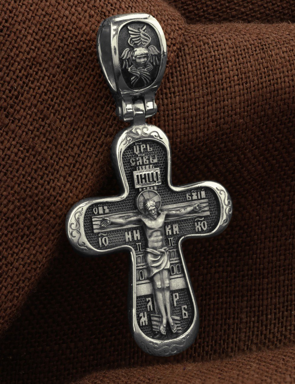 Крест из белого золота