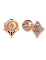 Серьги из золота c ониксом и перламутром