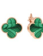 Серьги из золота c малахитом