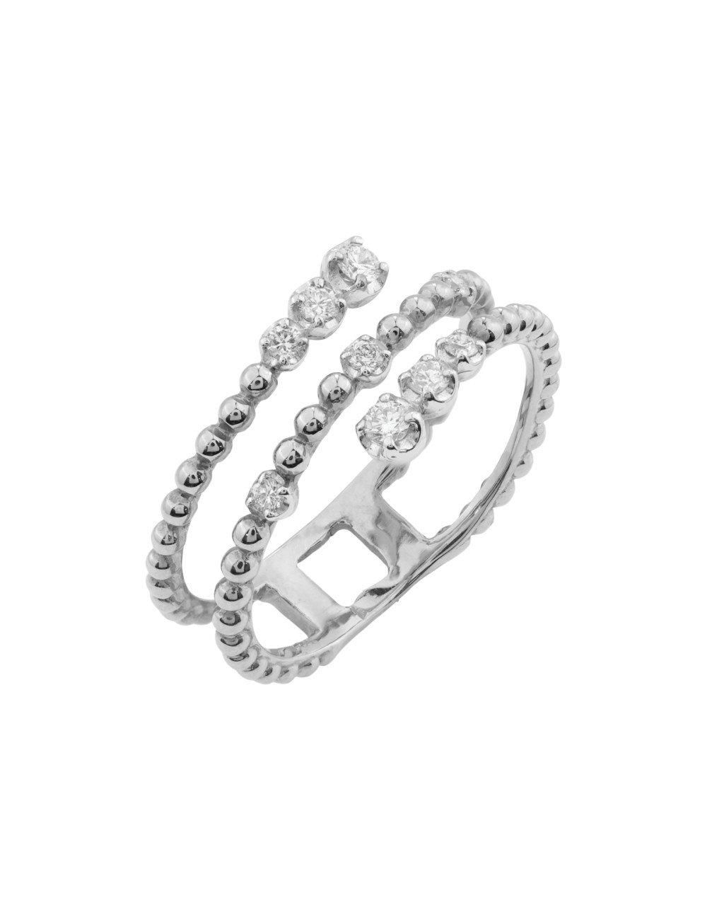 Кольцо из белого золота c бриллиантами