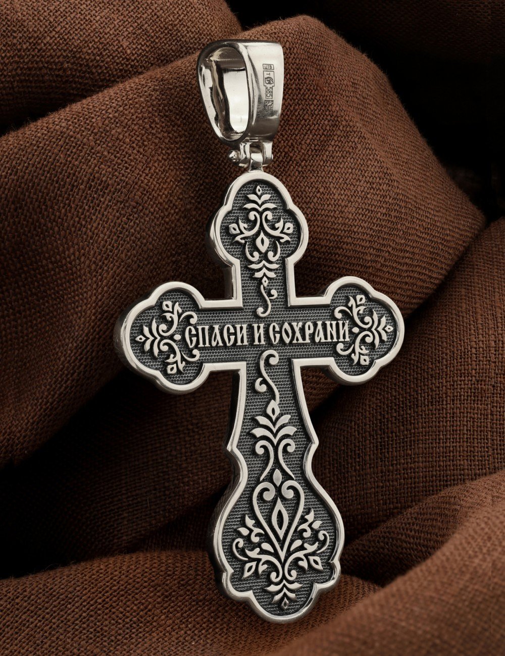 Крест из белого золота